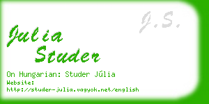 julia studer business card